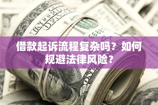 武汉借款起诉流程复杂吗？如何规避法律风险？