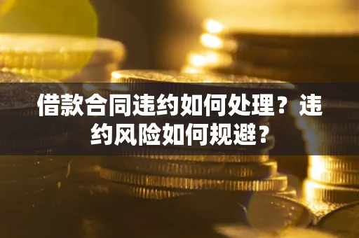 武汉借款合同违约如何处理？违约风险如何规避？