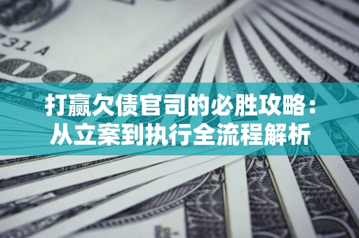 武汉打赢欠债官司的必胜攻略：从立案到执行全流程解析