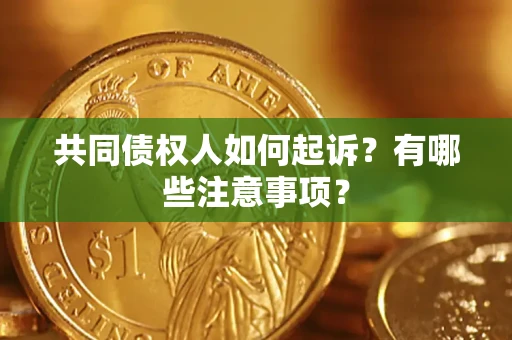 武汉共同债权人如何起诉？有哪些注意事项？